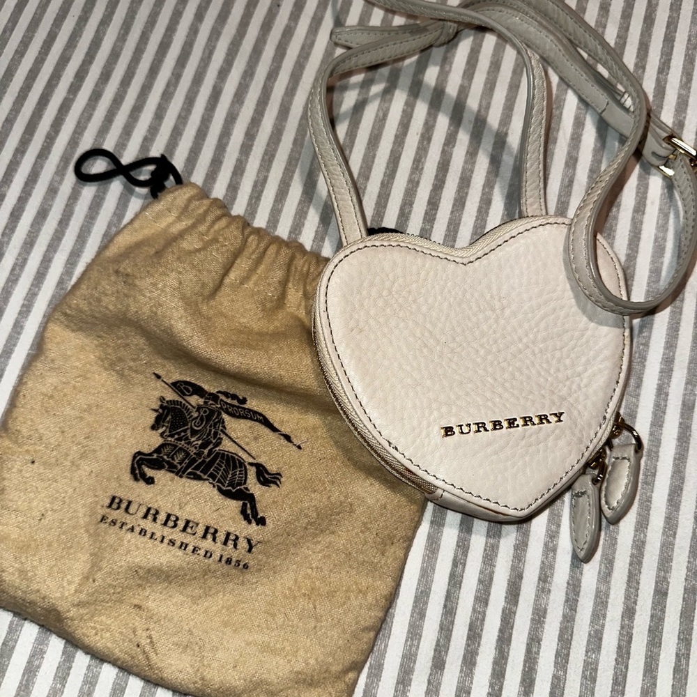 Burberry Cream Heart Crossbody Bag